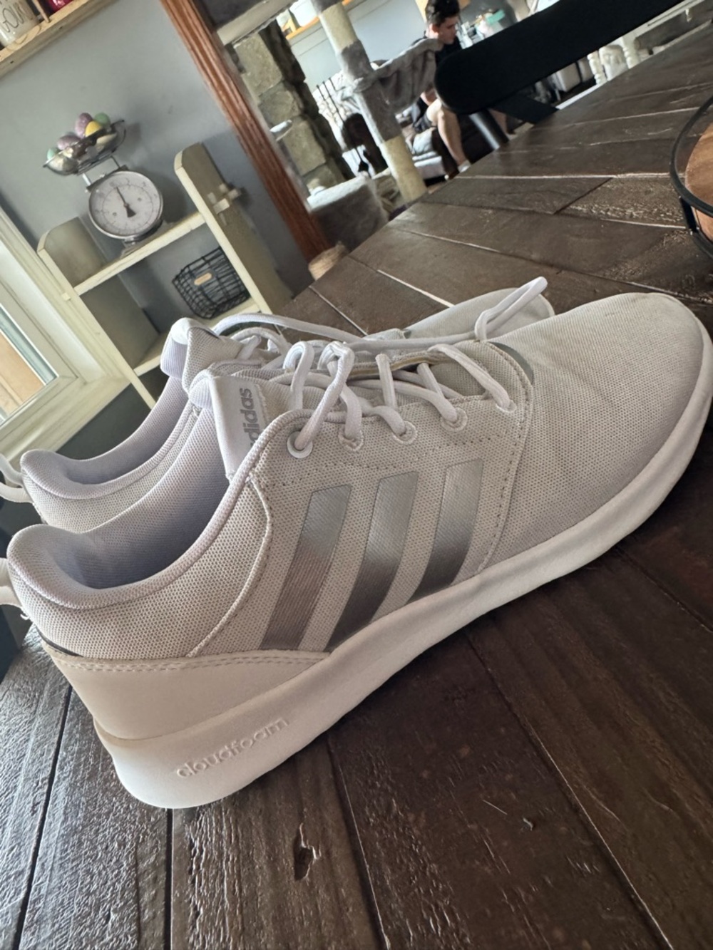 Adidas Cloudfoam Sneakers | White/Gray | Women’s Size 8.5